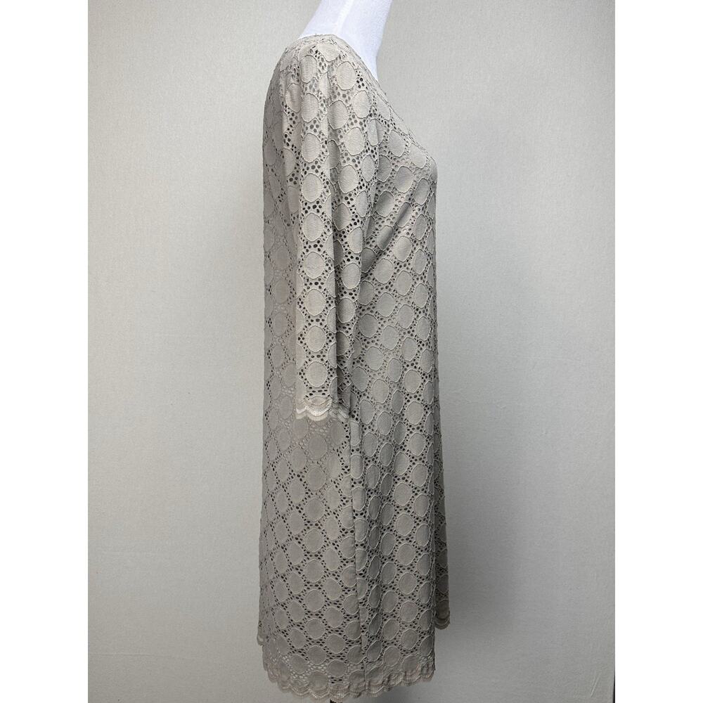 Ronni Nicole Women's Tan Lace Overlay Dress Size 12 Classic Dressy - Picture 3 of 16